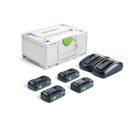 FESTOOL Napájecí sada SYS 18V 4x4,0/TCL 6 DUO 577104