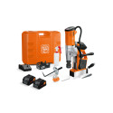 FEIN Sada AKBU 35 PMQW 18 V AS, 2 × 8 Ah Akumulátorová univerzální magnetická jádrová vrtačka do hloubky 35 mm