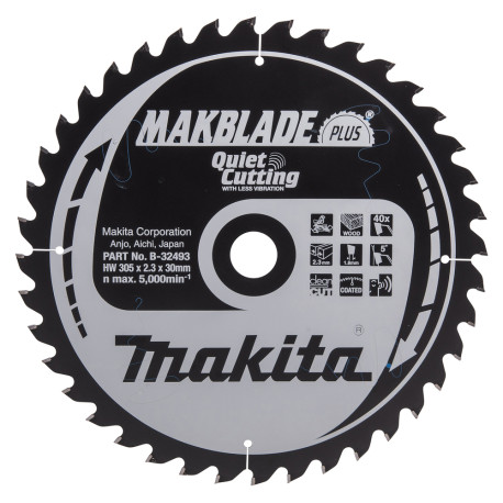 MAKITA B-32493 kotouč pilový dřevo MAKBLADEplus 305x2.3x30mm 40Z - old B-08660 STOP