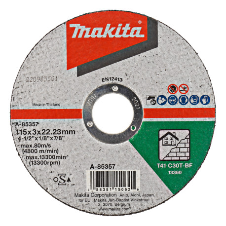 MAKITA A-85357 kotouč řezný kámen 115x3x22mm STOP