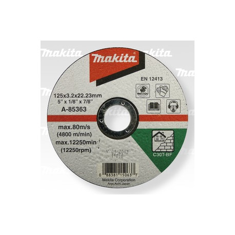 MAKITA A-85363 kotouč řezný kámen 125x3x22mm STOP