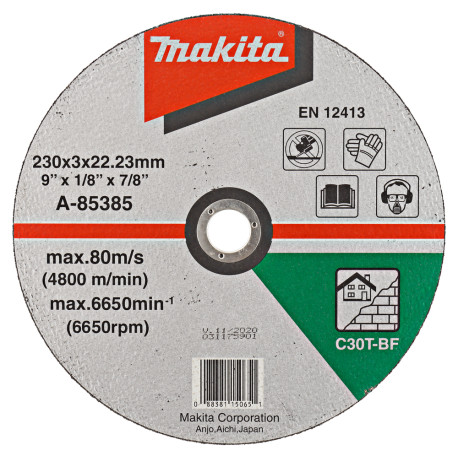 MAKITA A-85385 kotouč řezný kámen 230x3x22mm STOP