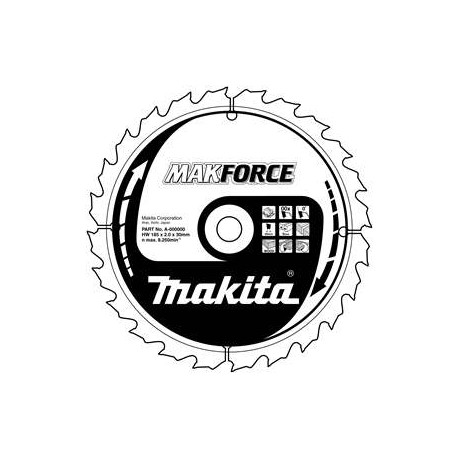 MAKITA B-08252 kotouč pilový dřevo MAKFORCE 235x2.6x30mm 18Z - new B-32166