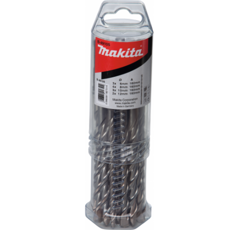 MAKITA B-49096 sada vrtáků SDS-Plus V-Plus 12 ks v plastové krabičce