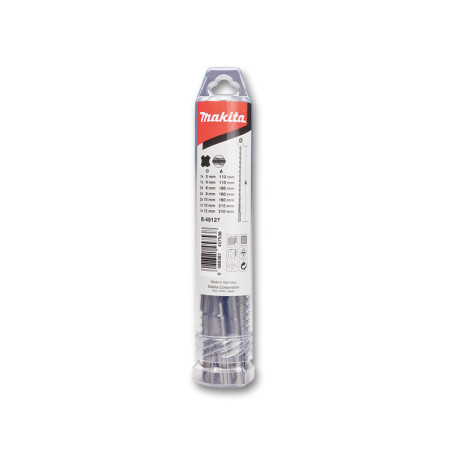 MAKITA B-49127 sada vrtáků SDS-Plus V-Plus 10 ks v plastové krabičce