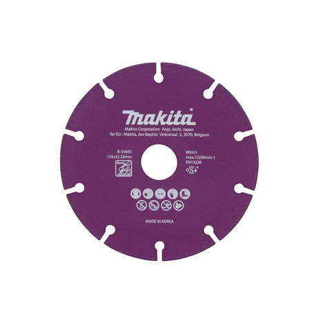 MAKITA B-53693 kotouč řezný diamantový ocel 125x1.3x22.23mm