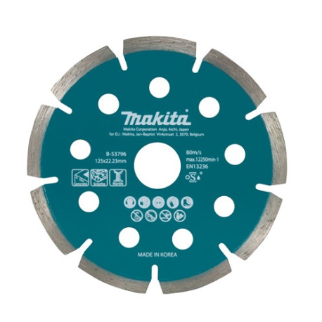 MAKITA B-53796 kotouč řezný diamantový 125x22.23mm pro aku úhlové brusky STOP