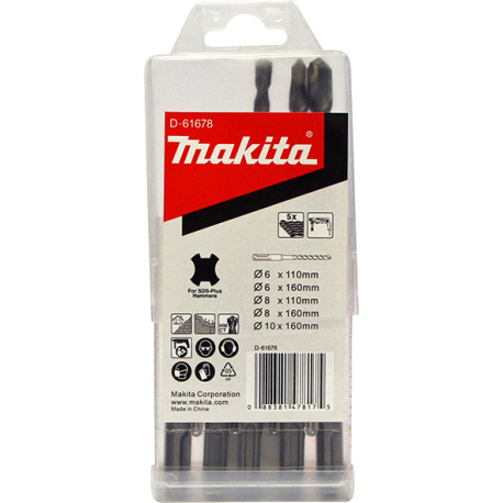 MAKITA D-61678 sada vrtáků SDS-Plus 5 ks v plastové krabičce