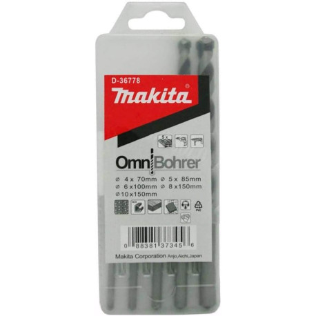 MAKITA D-36712 sada vrtáků s válcovou stopkou univerzálních OmniBohrer 5 ks v plastové krabičce