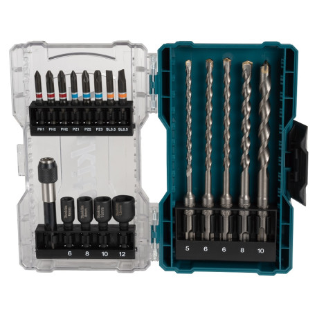 MAKITA E-07026 sada bitů a vrtáků SDS-Plus 18 ks v plastové krabičce