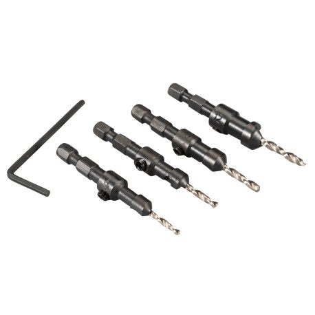 MAKITA D-73455 sada vrtáků šestihran 1/4\" se záhlubníkem 4 ks v plastové krabičce