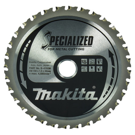 MAKITA B-47036 kotouč pilový ocel SPECIALIZED 150x1.5x20mm 32Z - old B-47151