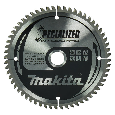 MAKITA B-33233 kotouč pilový hliník SPECIALIZED 160x2.4x20mm 60Z - old B-09553