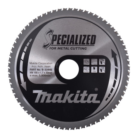 MAKITA B-33445 kotouč pilový ocel SPECIALIZED 185x1.7x30mm 70Z - old B-09771