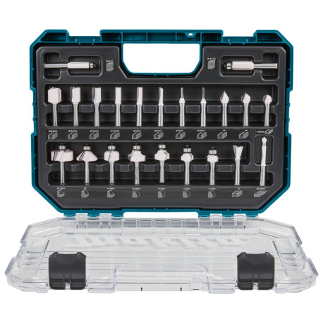 MAKITA D-74778 sada fréz po zanořovací a jednoruční frézky 8 mm 22 ks v plastovém kufru