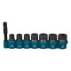 MAKITA E-12289 sada nástrčných klíčů čtyřhran 1/4\" 8 ks v blistru