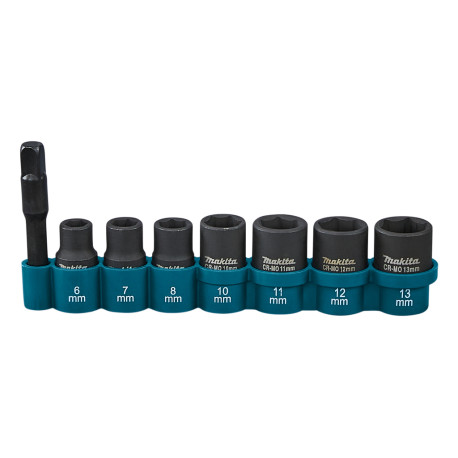 MAKITA E-12289 sada nástrčných klíčů čtyřhran 1/4\" 8 ks v blistru