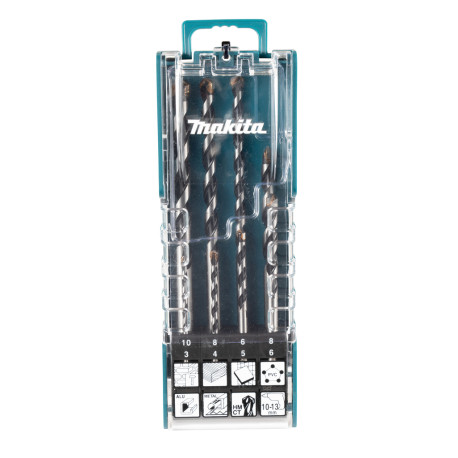 MAKITA E-15855 sada vrtáků s válcovou stopkou univerzálních Multimateriál 8 ks v plastové krabičce