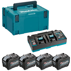 MAKITA 1910A8-3 sada Li-ion XGT 40V 4xBL4080F+DC40RB+Makpac