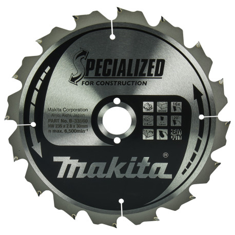 MAKITA B-33560 kotouč pilový dřevo SPECIALIZED konstrukce 235x2.8x30mm 16Z - old B-13699