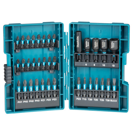 MAKITA B-66880 sada torzních bitů 1/4\" IMPACT BLACK 35 ks v plastové krabičce