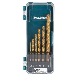 MAKITA D-72833 sada vrtáků s válcovou stopkou do kovu HSS-TiN 6 ks v plastové krabičce