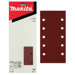 MAKITA P-33233 papír brusný suchý zip 115x229mm 10 děr K180, 10ks - old P-02238