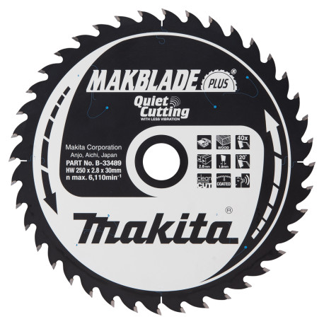 MAKITA B-33489 kotouč pilový dřevo MAKBLADEplus 250x2.8x30mm 40Z - old B-09818
