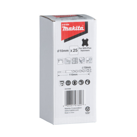 MAKITA D-61656 vrták SDS-Plus D 10x42/110mm, 25ks (bal) STOP