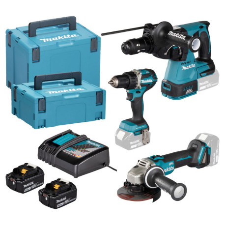 MAKITA DLX3195JX1 Aku sada DDF484+DGA504+DHR243 Li-ion LXT 18V/5,0Ah