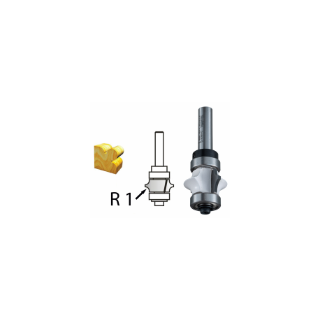 MAKITA D-48826 Profilová fréza s ložiskem stopka 8 mm,25,4x13x61,2 mm STOP
