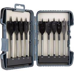 MAKITA P-80802 sada vrtáků plochých s válcovou stopkou do dřeva 9 ks v plastové krabičce