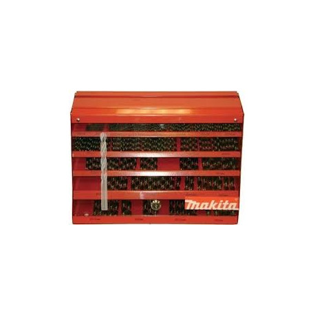 MAKITA P-60539 sada vrtáků s válcovou stopkou do kovu HSS-G 655 ks v kovovém boxu