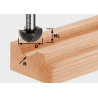 FESTOOL Vykružovací fréza HW, stopka 8 mm HW S8 R9,7 490986