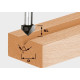 FESTOOL Drážkovací fréza ve tvaru V, HW, stopka 8 mm HW S8 D14/7/90° 490999