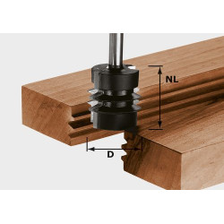 FESTOOL Klihovací fréza HW, stopka 8 mm HW S8 D34/NL32 491034