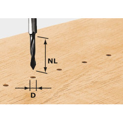 FESTOOL Provrtávač HW, stopka 8 mm HW S8 D5/30 491064