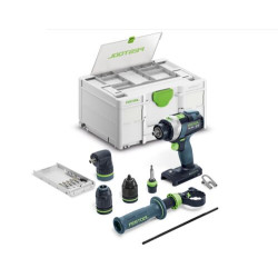 FESTOOL Akumulátorový příklepový vrtací šroubovák QUADRIVE TPC 18/4 Basic-Set/XL 578832