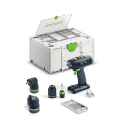 FESTOOL Akumulátorový vrtací šroubovák T18+3 Basic-Set 578828