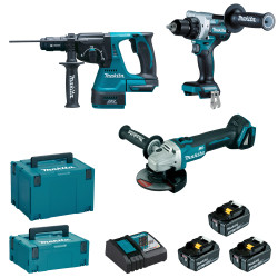 MAKITA DLX3202TJ Aku sada DGA506+DHR243+DDF492 Li-ion LXT 18V/5,0Ah