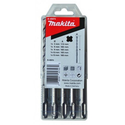 MAKITA B-49074 sada vrt&aacute;ků SDS-Plus V-Plus 5 ks v plastov&eacute; krabičce