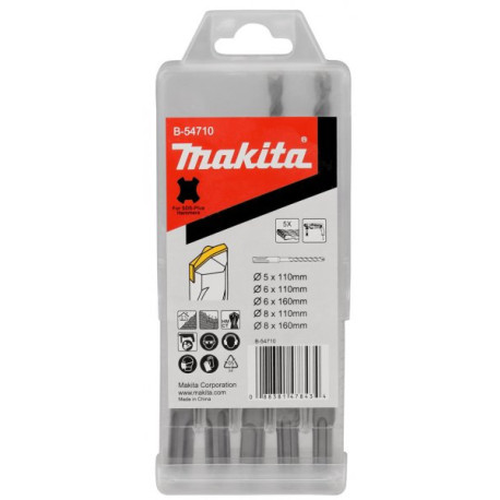 MAKITA B-54710 sada vrtáků SDS-Plus 5 ks v plastové krabičce