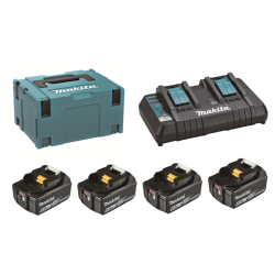 MAKITA 198091-4 sada Li-ion LXT 18V 4xBL1860B+DC18RD+Makpac