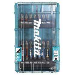MAKITA E-26820 sada bitů 1/4\" Impact Premier, 27 ks v plastovém obalu