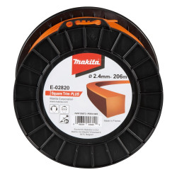 MAKITA E-02820 struna nylonov&aacute; Plus 2,4mm, 206m, oranžov&aacute;, hranat&aacute; - old 369224797