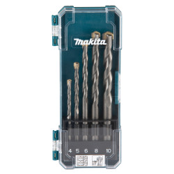 MAKITA D-72877 sada vrt&aacute;ků s v&aacute;lcovou stopkou do zdiva 5 ks v plastov&eacute; krabičce