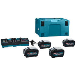 MAKITA 191U42-2 sada Li-ion XGT 40V 4xBL4050F+DC40RB+Makpac-new PSKGPT4J
