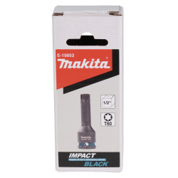 MAKITA E-19853 bit n&aacute;strčn&yacute; 1/2\", čtyřhran, IMPACT BLACK 78mm, T60