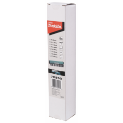 MAKITA E-16601 sada n&aacute;strčn&yacute;ch kl&iacute;čů čtyřhran 1/2\" IMPACT BLACK 8 ks v textiln&iacute;m pouzdru