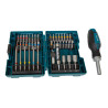 MAKITA E-25096 sada bitů 1/4" s ráčnou 44 ks v plastové krabičce STOP